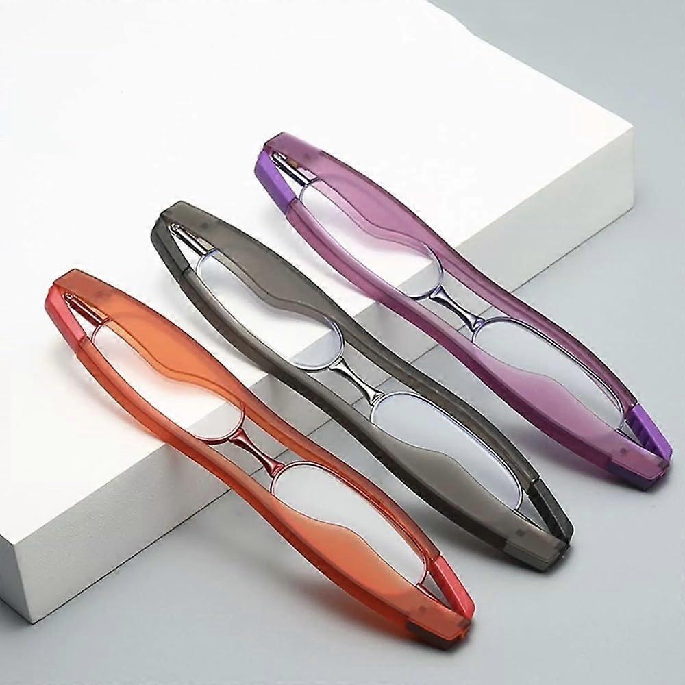 Thin Reading Glasses Stylish Folding Men Compact Eyeglasses 1.0 1.5 2.0 2.5 3.0