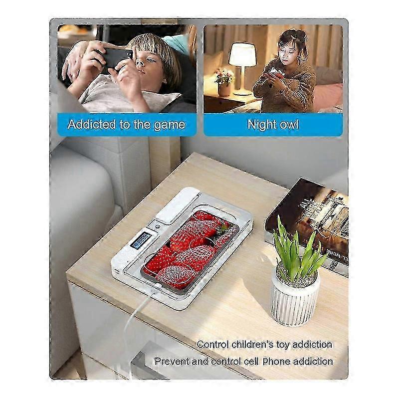 Transparent Lock Box Mobile Timing Lock Case Storage Box Smart Timer Phone Locker Box Self-Discipline Cell Phone Timed