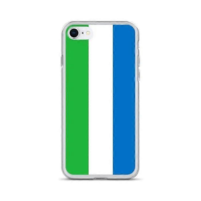 iPhone Case - iPhone SE 2020 - Sierra Leone Flag - Flexible - Multicolored - Vertical