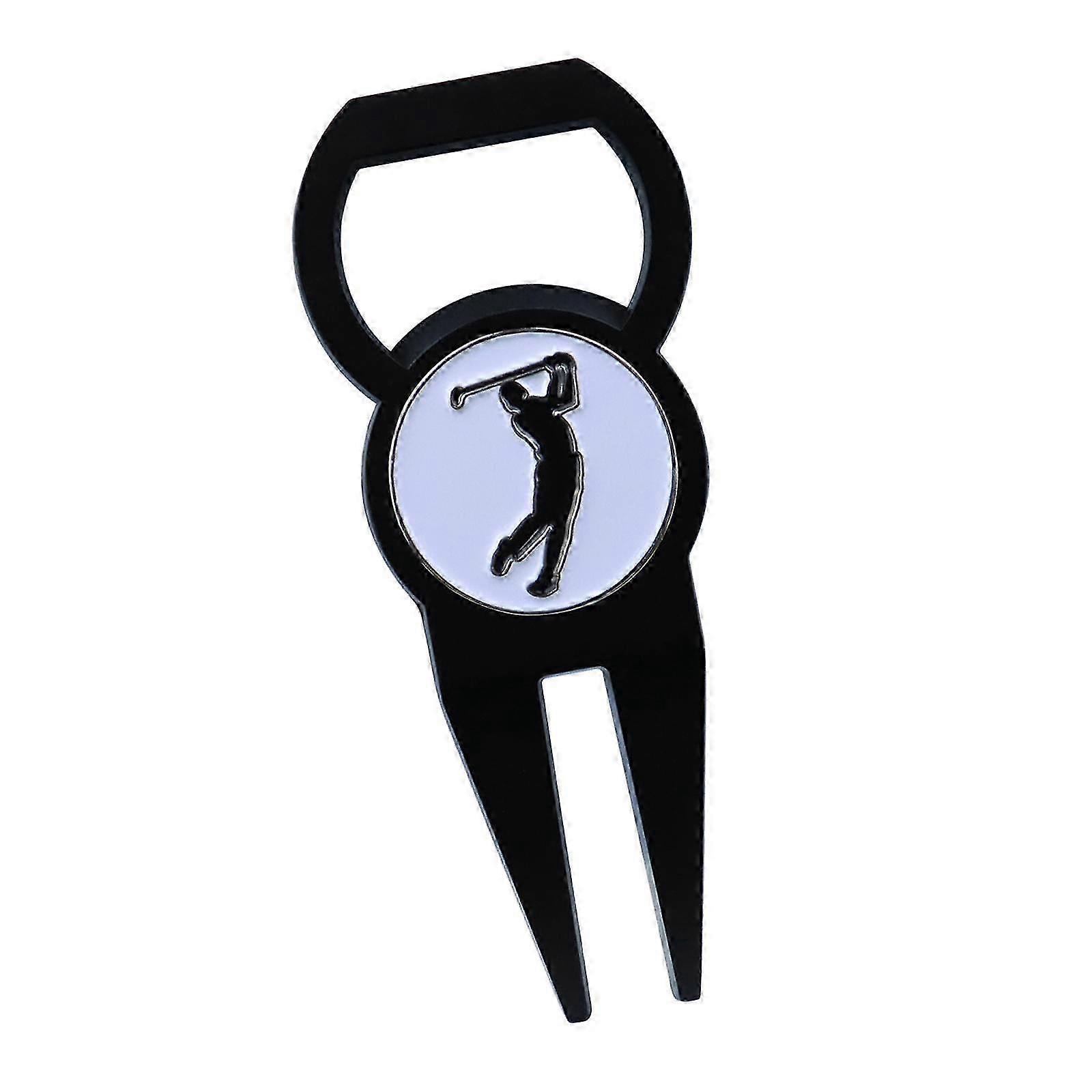 Golf Divot Strumento di Riparazione Multi Uso Accessori Groove Cleaner Putting Green Fork per Esercizio-colore: B