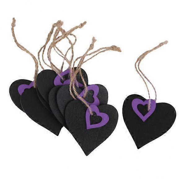 Mini Heart Chalkboard Tags with String 3x10