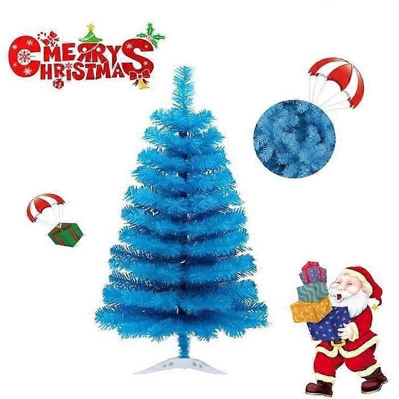 Artificial Christmas Trees 60cm Pine with Tree Stand Quality Plastic Tree Decoration - Sky Blue