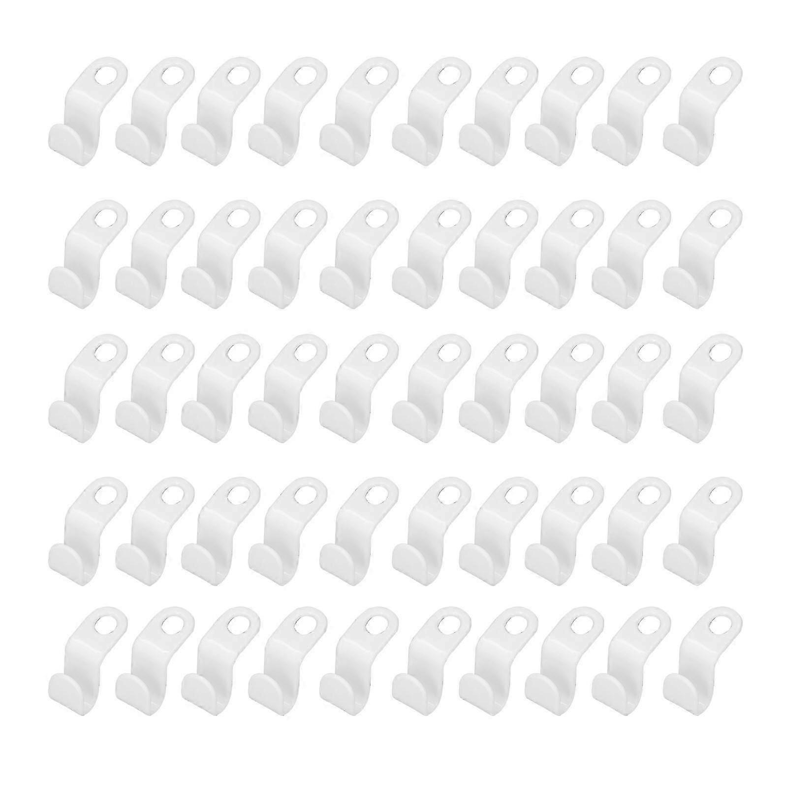 50Pcs Clothes Hanger Hook Strong Odorless Light Weight White Thickened Hanger Connection Hook