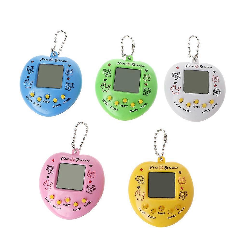 Retro Handheld Game Machine Random Color Electronic Digital Pets Keychain Interactive Toy for Boys Girls Toddlers