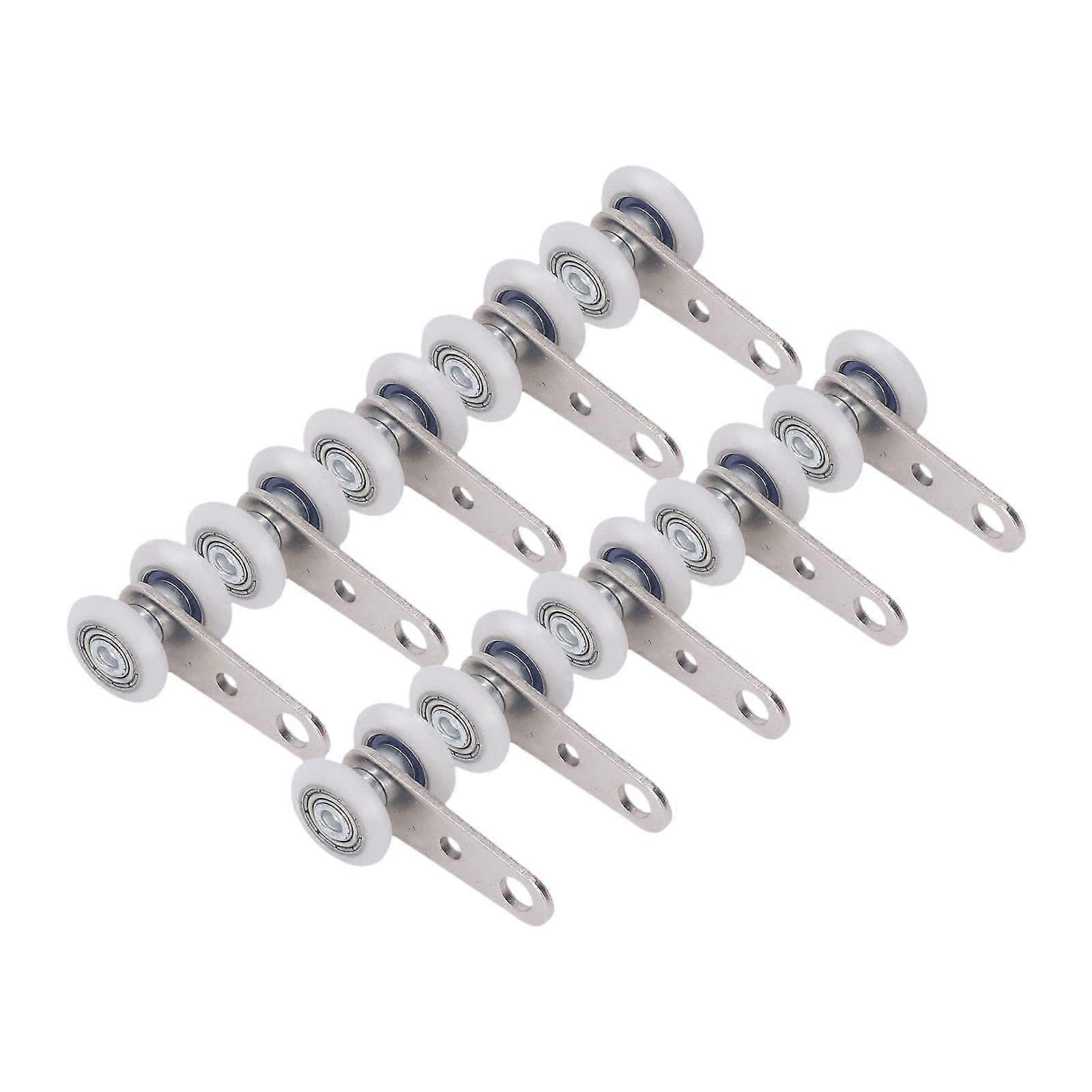 10 Pieces Trolley Assembly Rollers Sliding Door Beam Trolleys for Cabinet