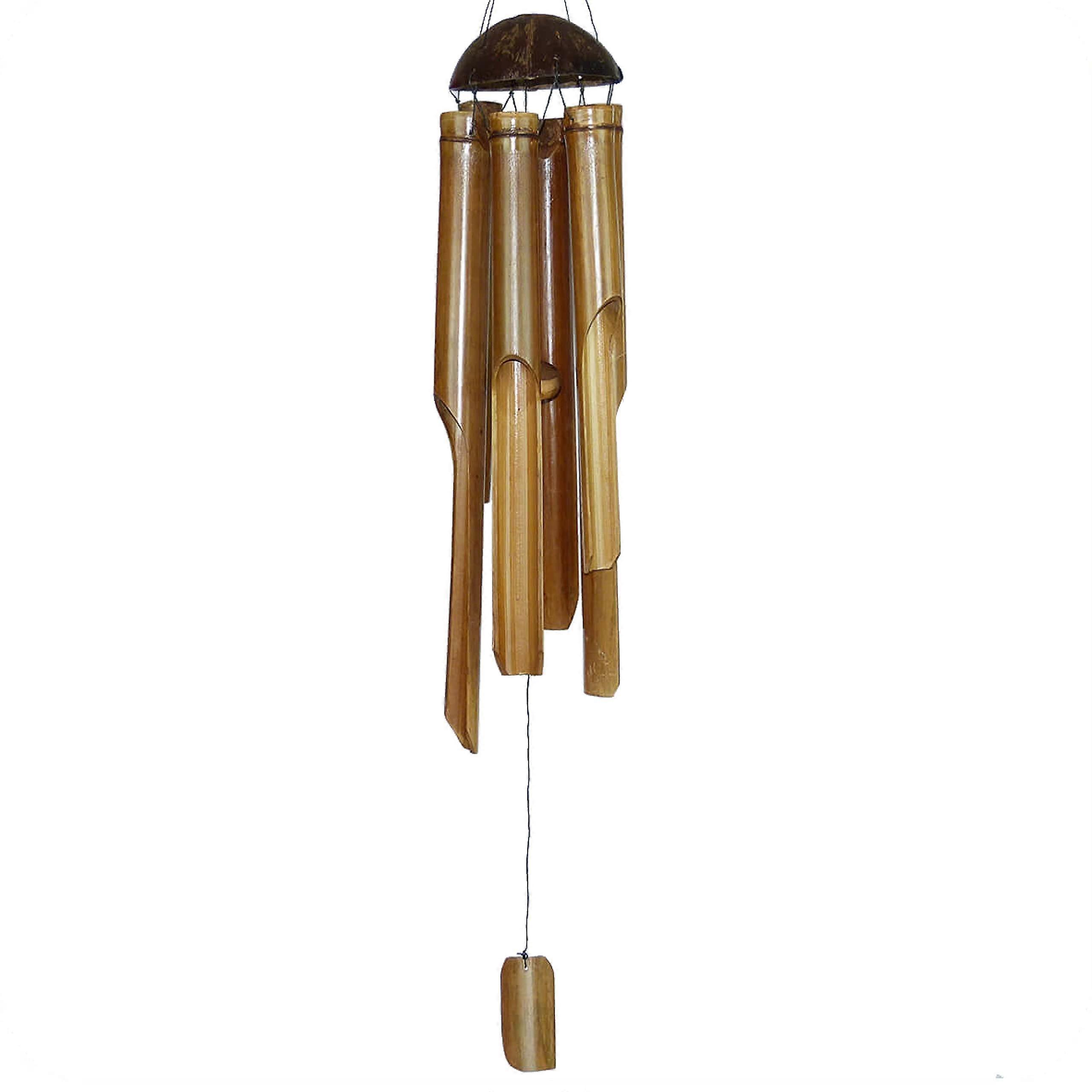 Wind Chime 'Feng Shui' Handmade of Bamboo and Coconut Shell, Approx. 6575 cm, Bali