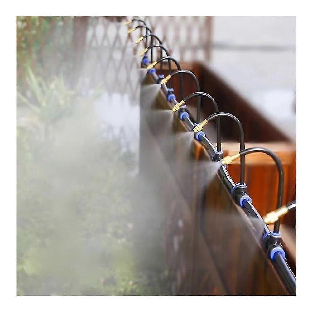Automatic drip irrigation sets, 360° curved garden irrigation with adjustable nozzles (40m/131ft) black