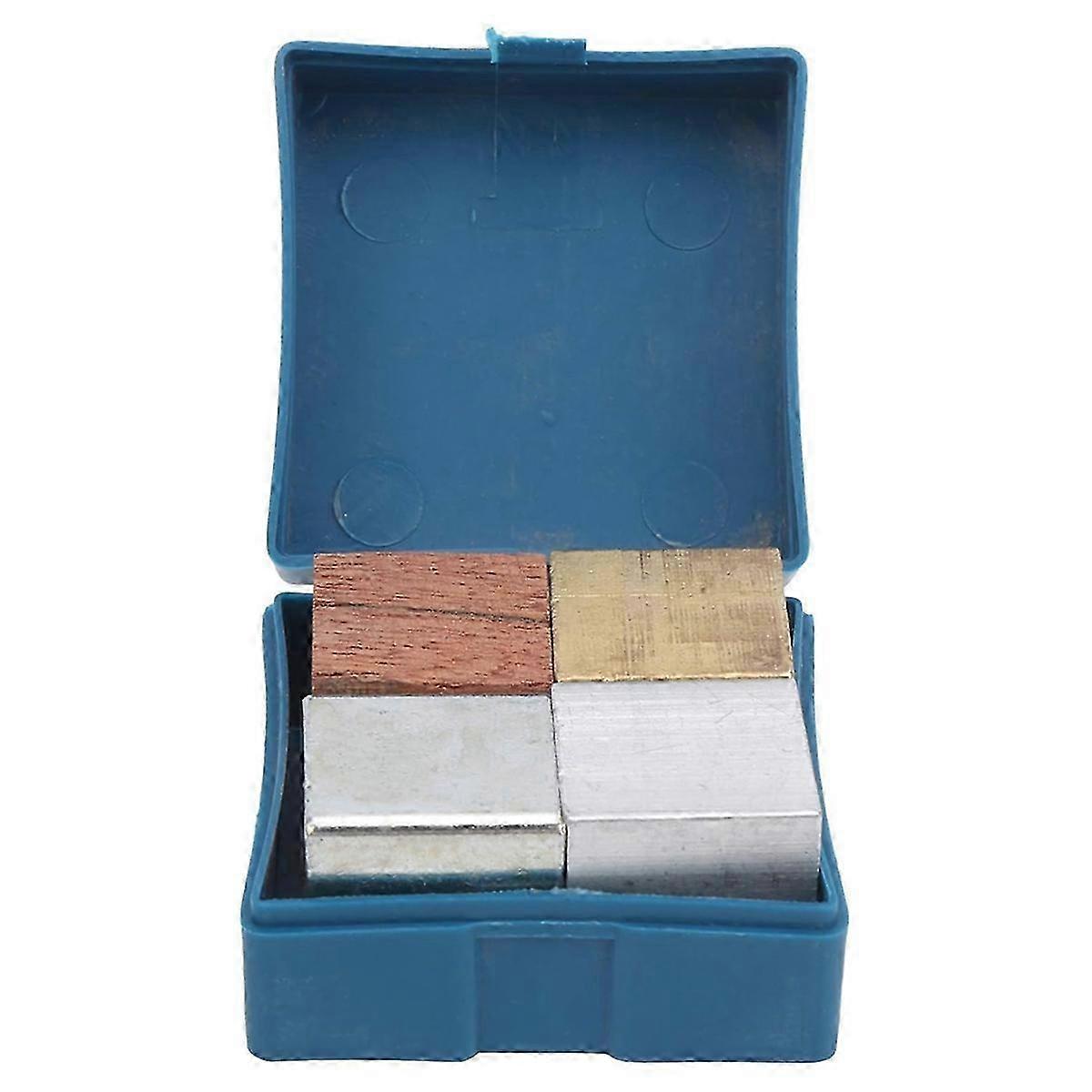 4PCS Cubes Set for Density Measurement Same Volume Different Mass Materials Physics Experiment Teach