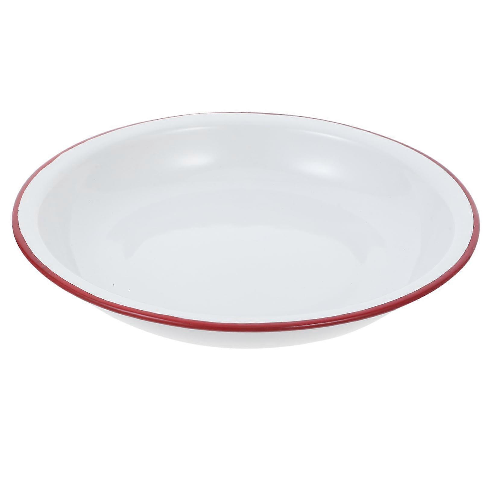 enamel bowl set deep enamel dish salad and fruit plate red