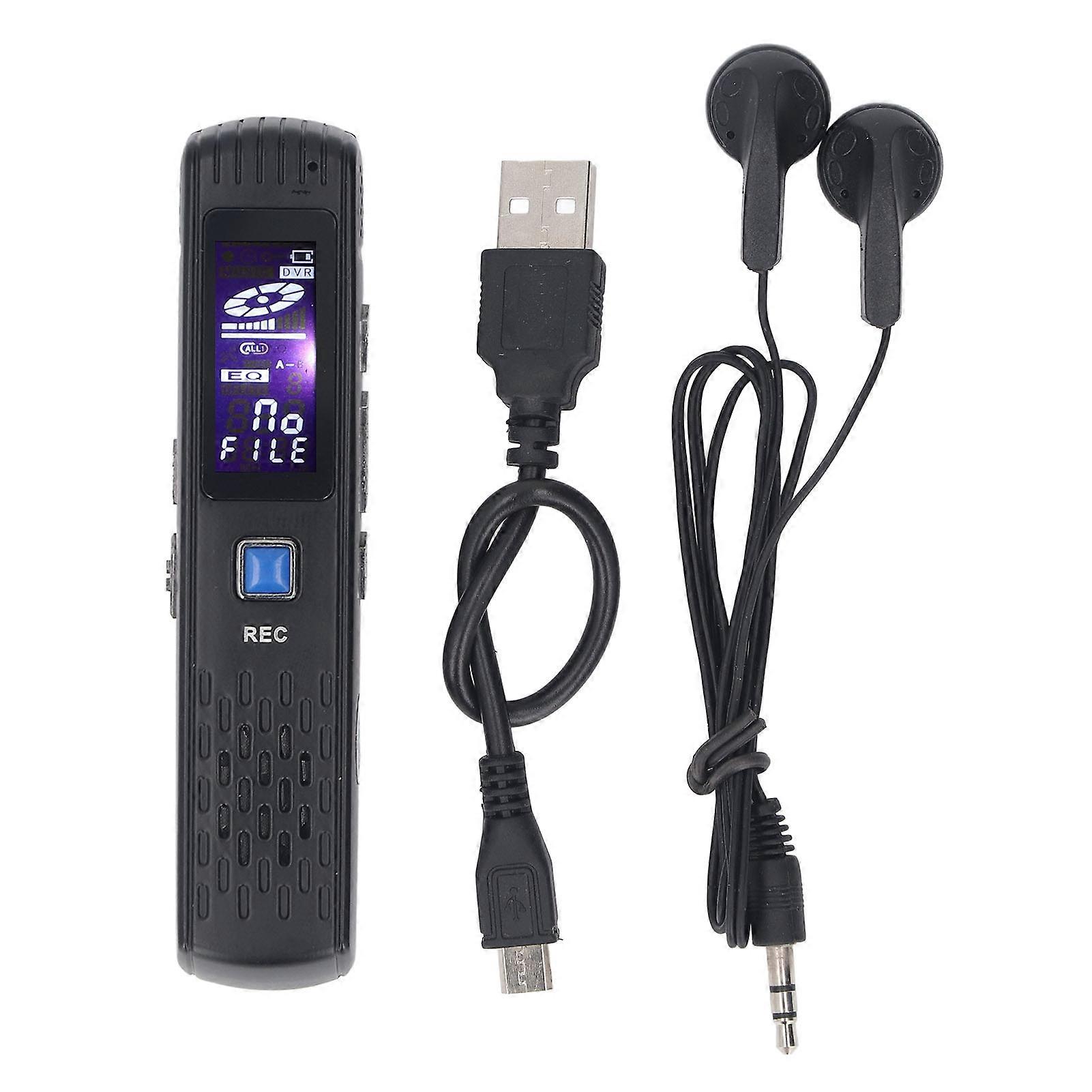 Portable Digital Voice Recorder with Noise Reduction, 8GB MP3 Player, 220mAh Battery