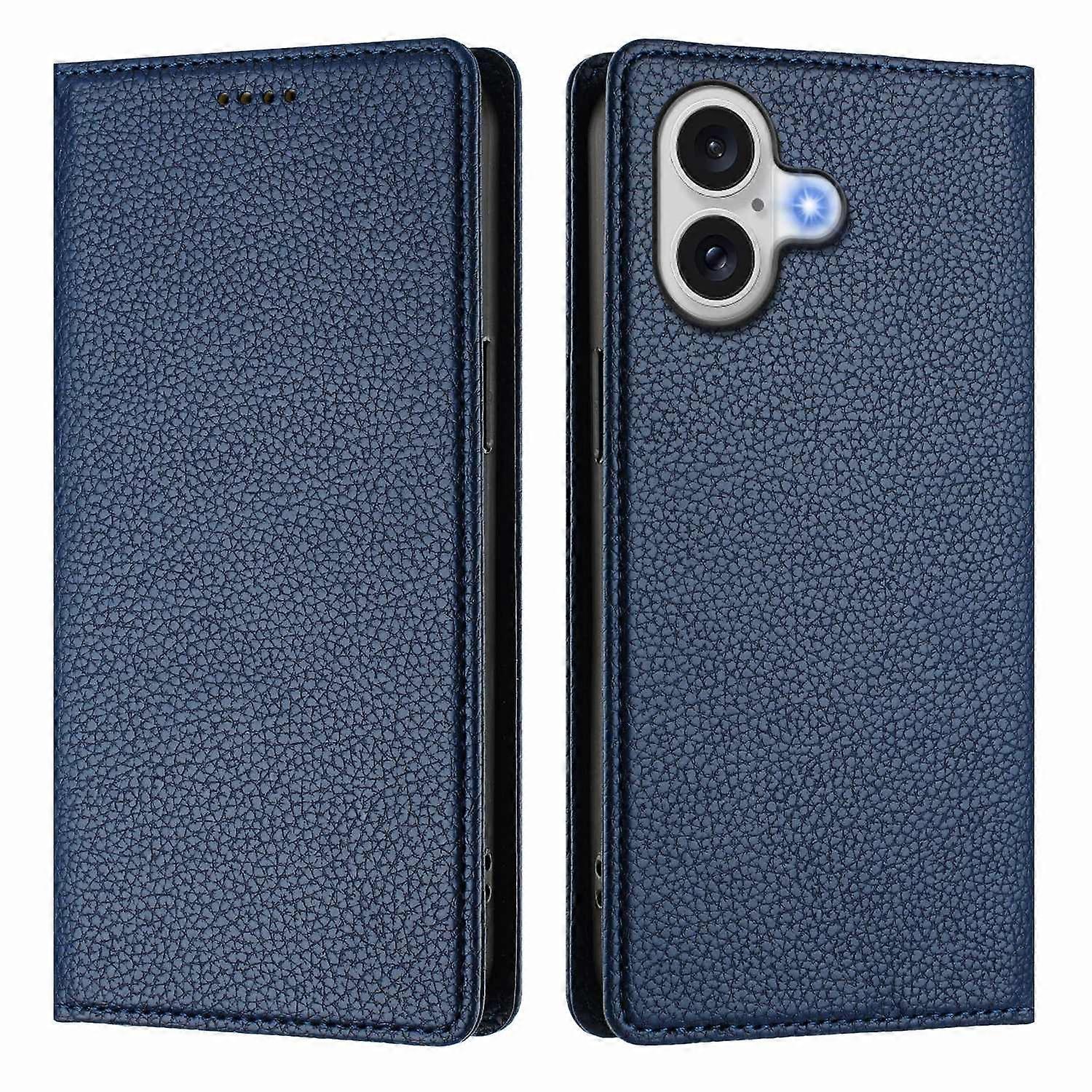 For iPhone 17 Wallet Case RFID Blocking Litchi Texture Leather Mobile Cover