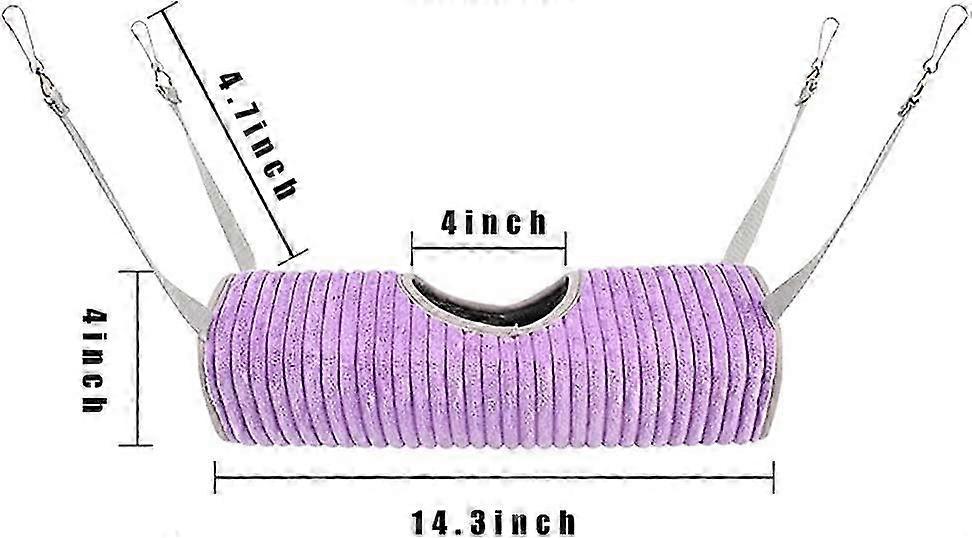 Hanging Hammock Bed for Ferrets, Rats, and Squirrels - Cozy Tunnel Toy for Small Animals