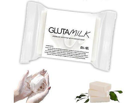 Gluta Milk Soap, Gluta Milk Bar Soap, Collagen Milk Soap, for Firm & Brightening Skin, Deep Cleansing Oil Control Skin Care Soap