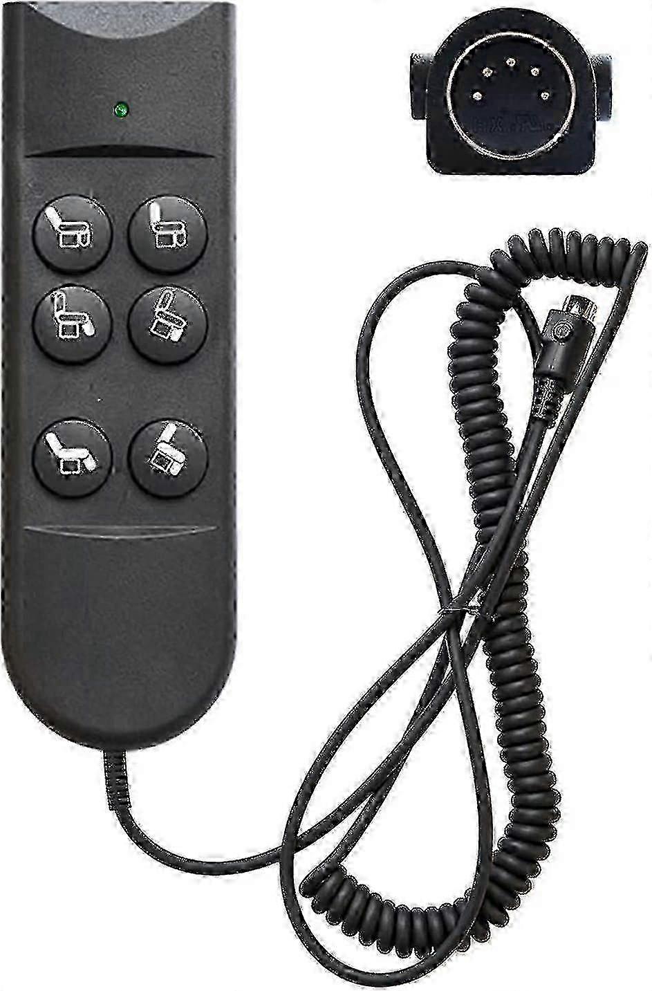 Hand Control with 6-Button Remote for Power Recliner and 5-Pin Lift Chair Handset