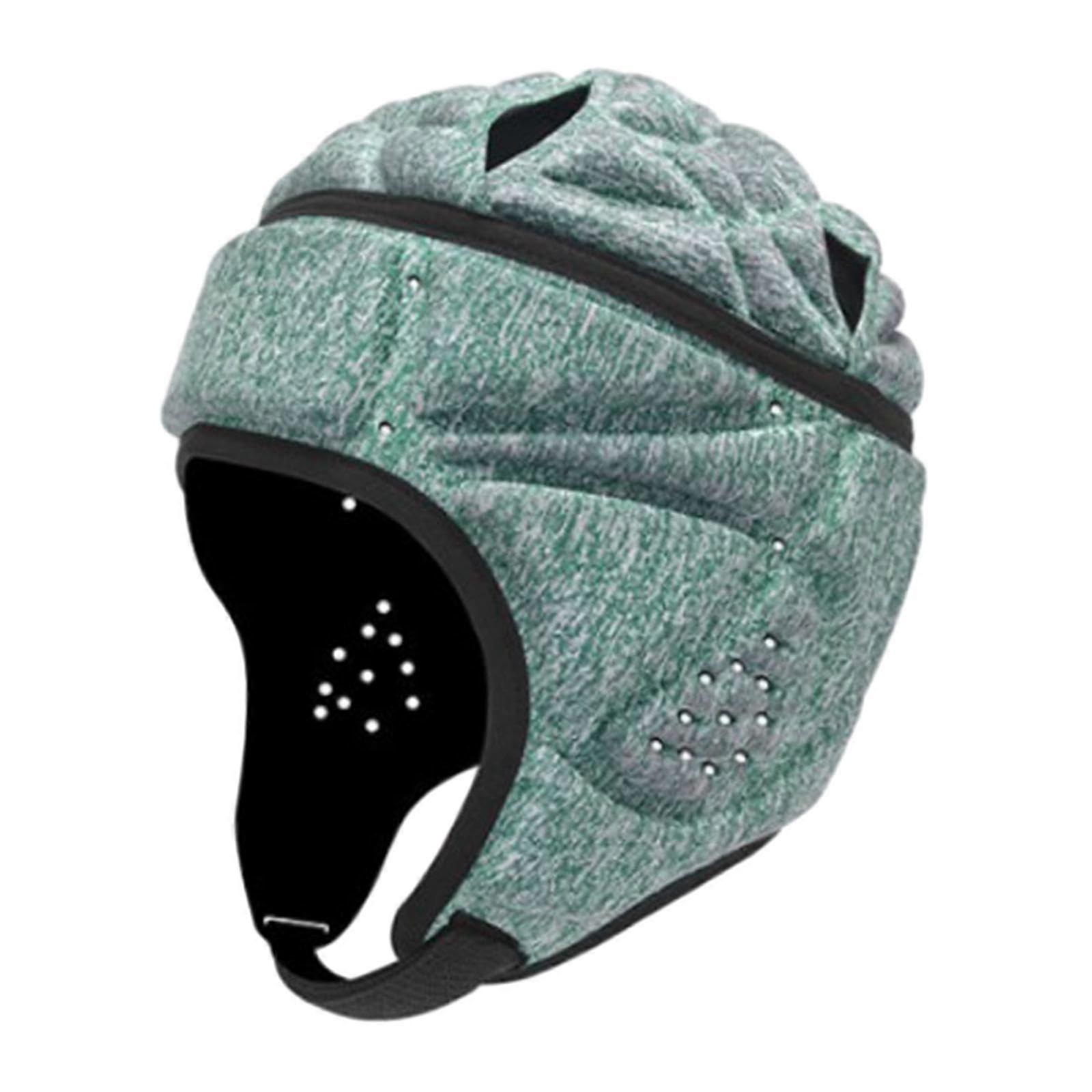Casque de rugby adulte Casquette de protection de rugby Écran facial Casque de football anti-collision pour chapeau de gardien de but vert foncé