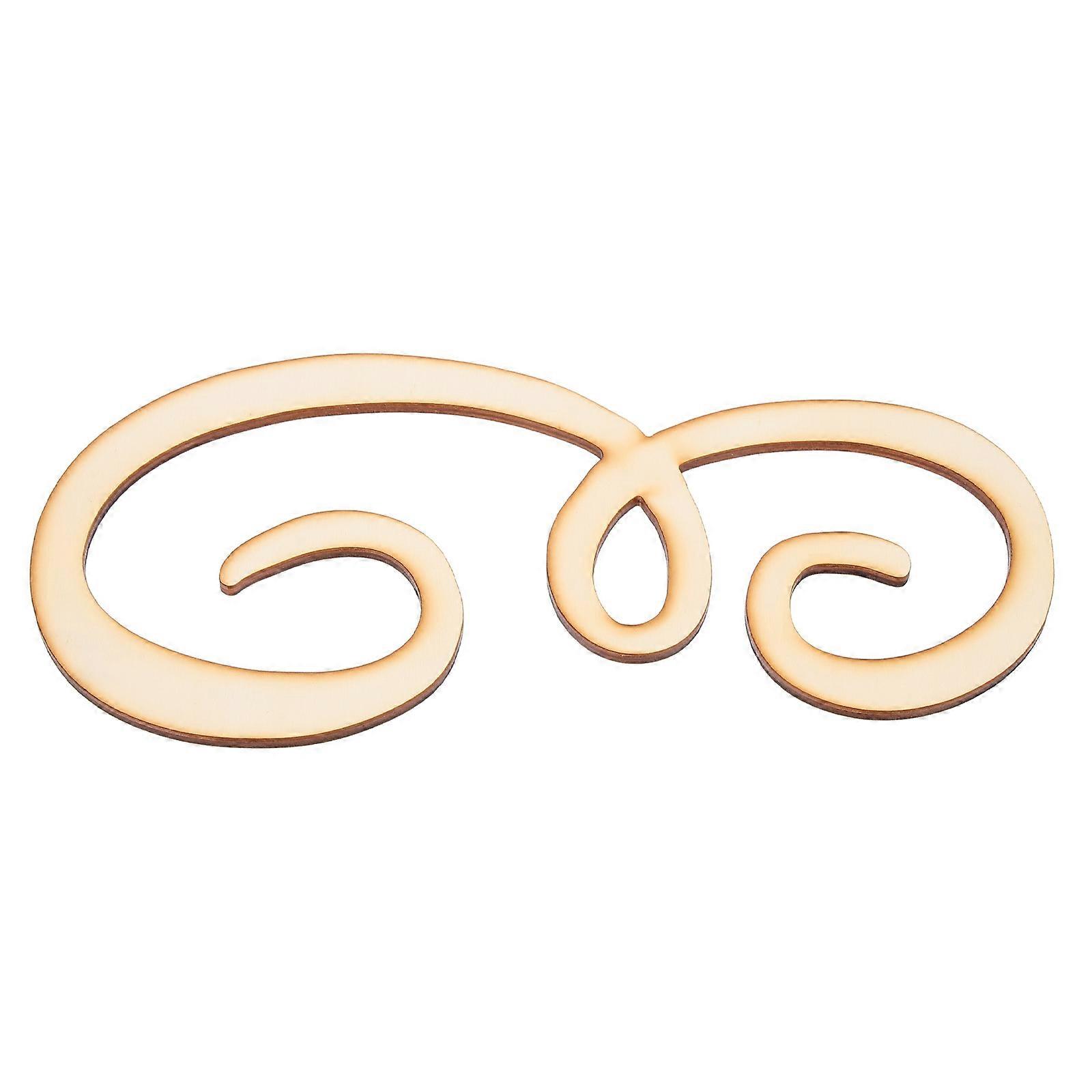 Wooden L Cursive Cursive Wooden Unfinished Letter Large Wood Alphabet Initial Decor Beige 12 Inches 1Set