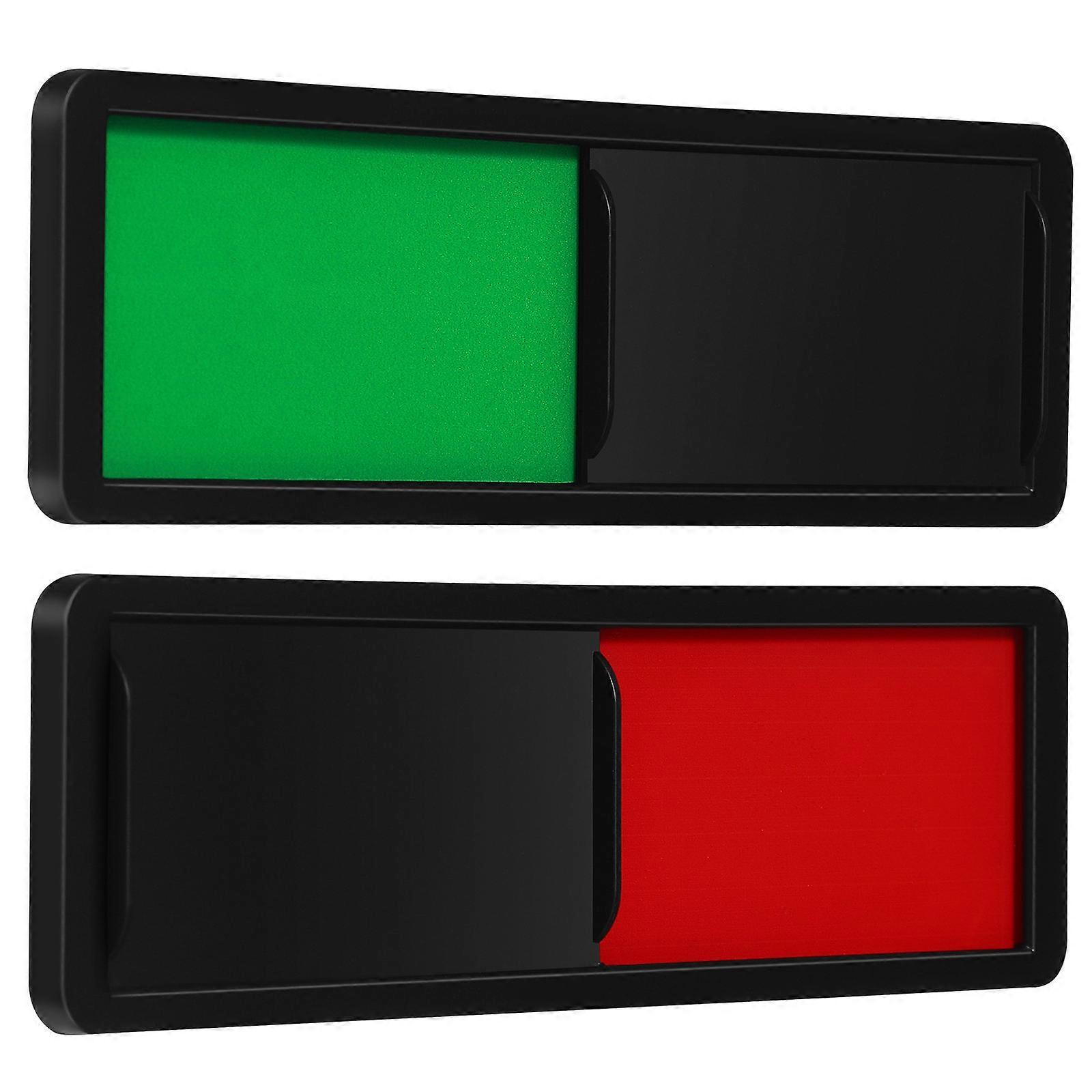 Indicator Sign Toilet Signs Privacy Door Signs For Bathroom Door Restroom Simple Style ABS Material 2Pcs