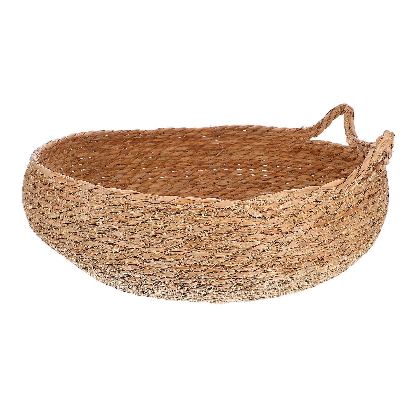Cat Bed Pet Nest Stylish Handwoven House Indoor Use Round Shape Natural Woven Materials Play Area 1Pcs