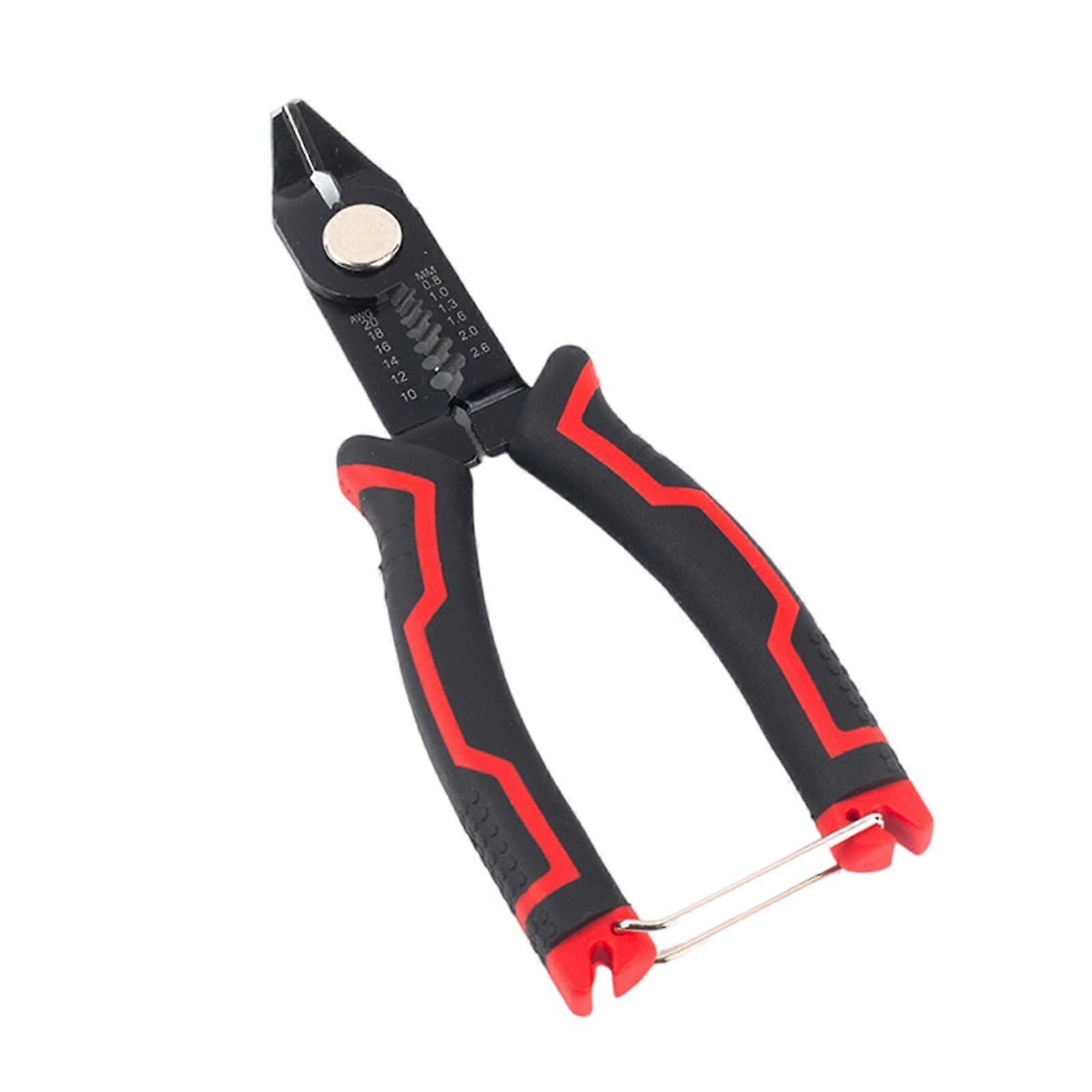 Wire Stripping And Cutter Cable Crimping Pliers 6.5Inch Compact Pliers For Electrical Installation And Maintenance