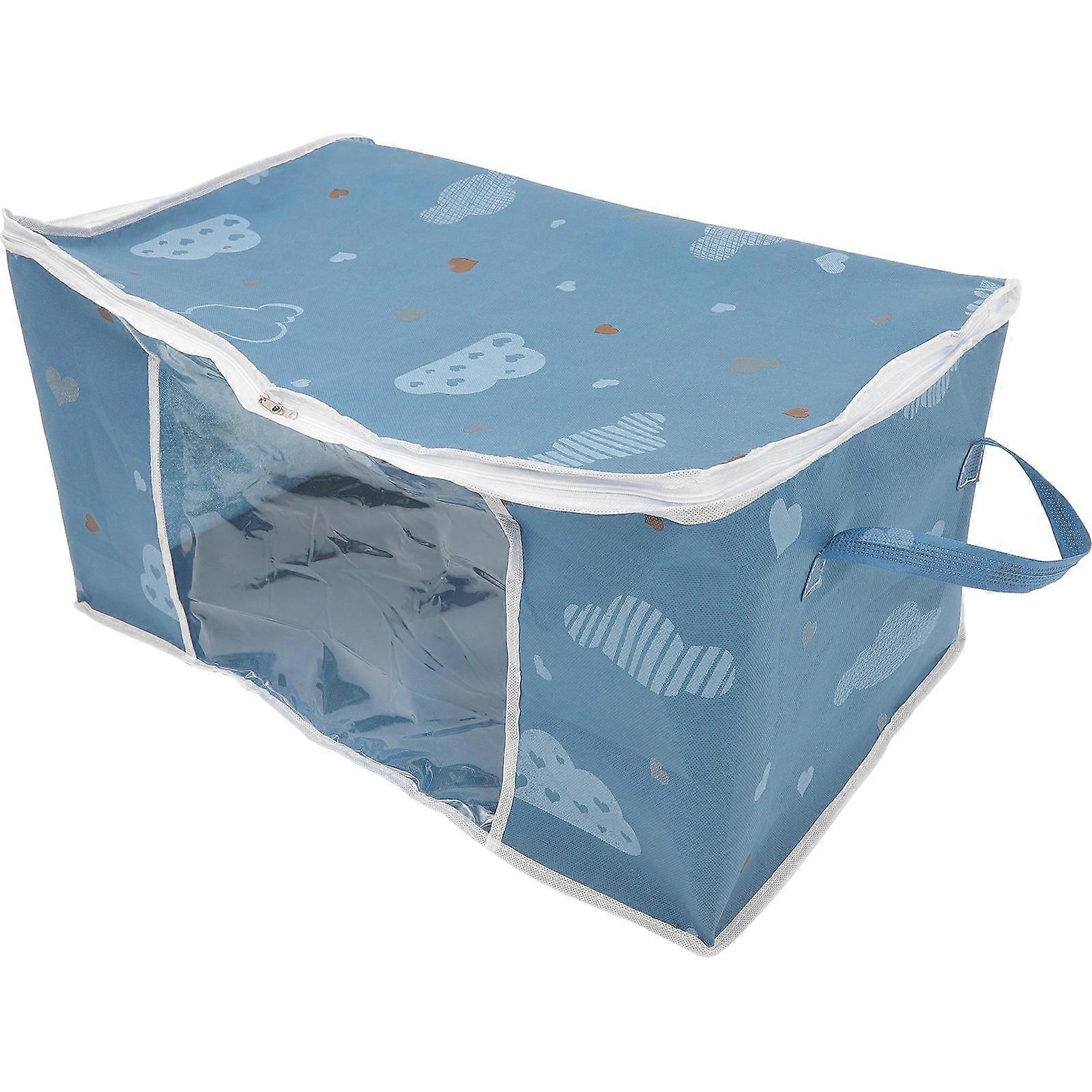 Quilt Storage Bag PEVA Moisture-Proof Large Capacity Transparent Window Home Use 60.00X40.00X30.00CM 1Pcs