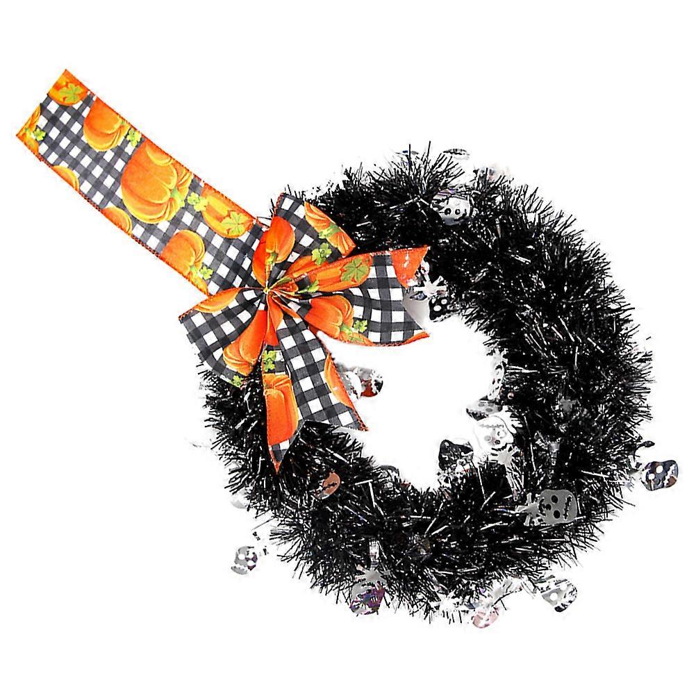 Halloween Pendant Halloween Wreath Hanging Decoration Multi 50x28cm Circular Style For Party Photo Prop 1Pack