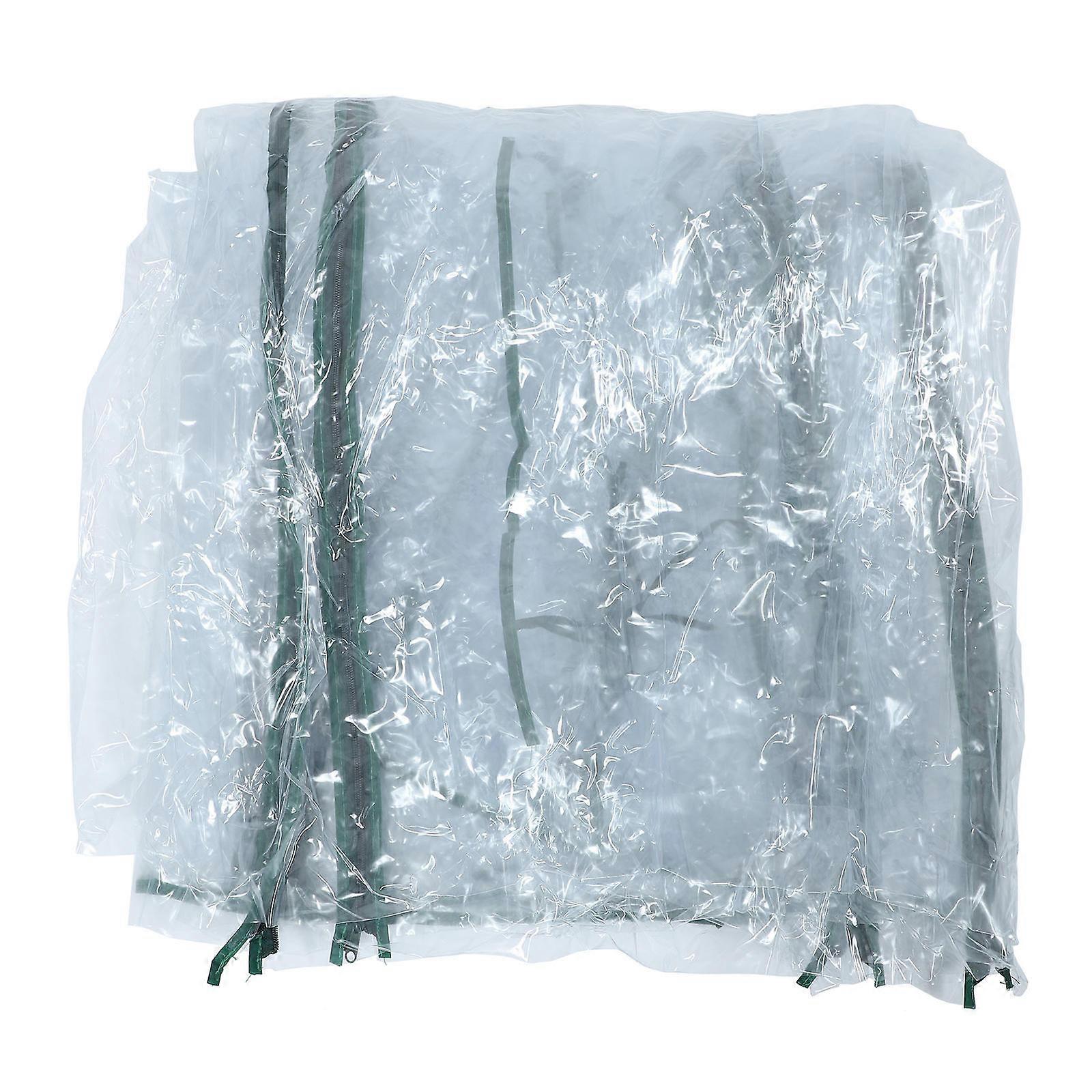 Greenhouse Cover Made of PVC for Garden Protects Plants from Cold Easy to Store Foldable Green