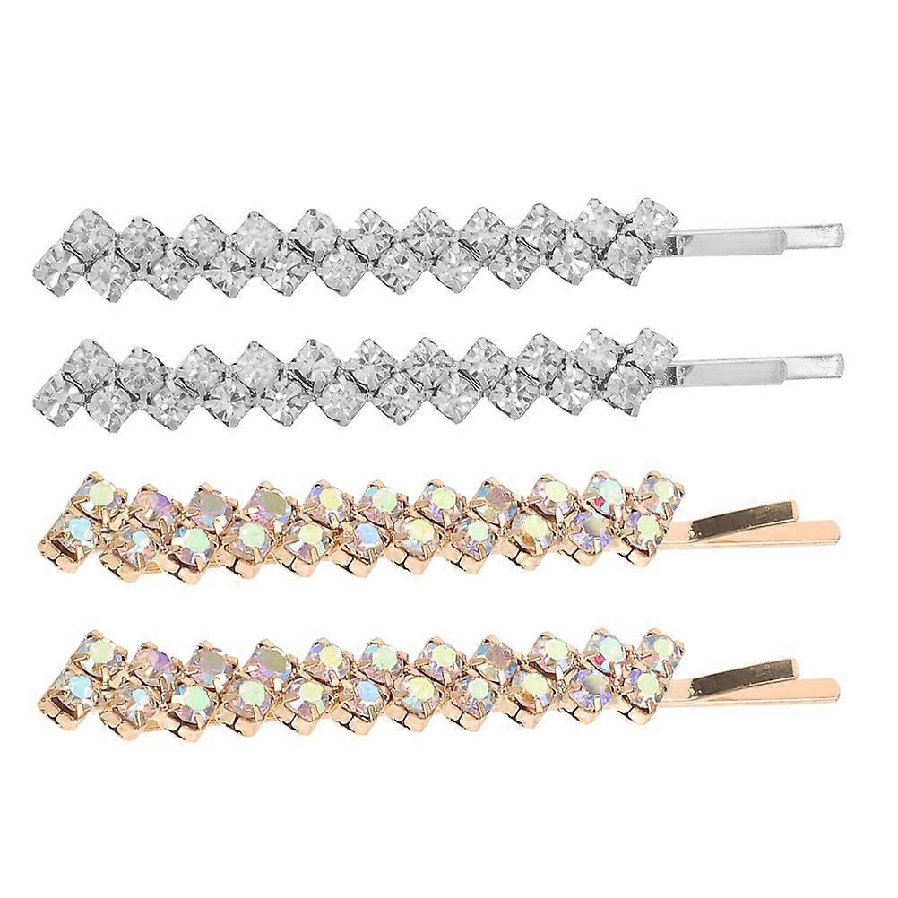 Akcesoria do włosów dla kobiet Spinki z kryształu górskiego Glamour Enhancement Multi Color na bankiety urodzinowe 2Pairs