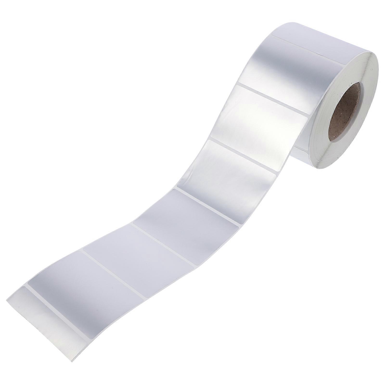 Printer Sticker Labels For Address Labeling Storage Silver 6.00X4.00X0.01Cm 1000Pcs Roll