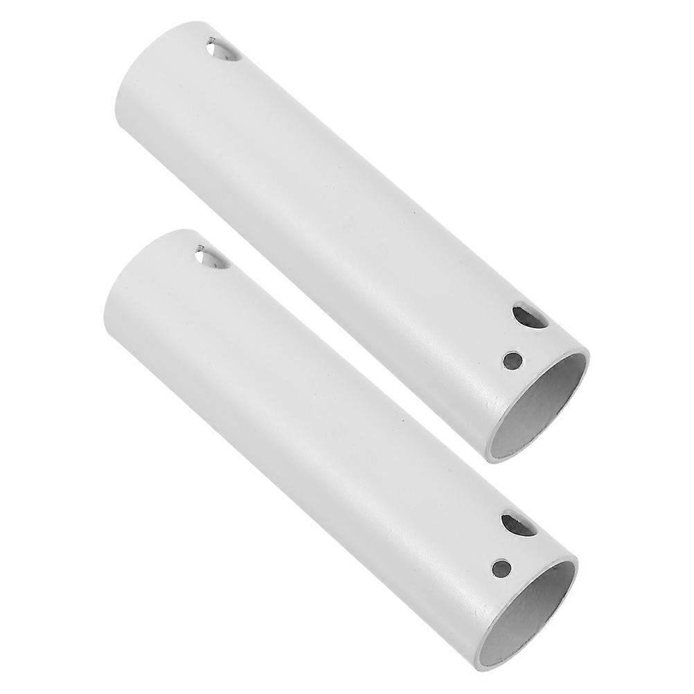 2pcs White Ceiling Fan Extension Rods Compatible with Multiple Fan Models for Adjustable Height Installation