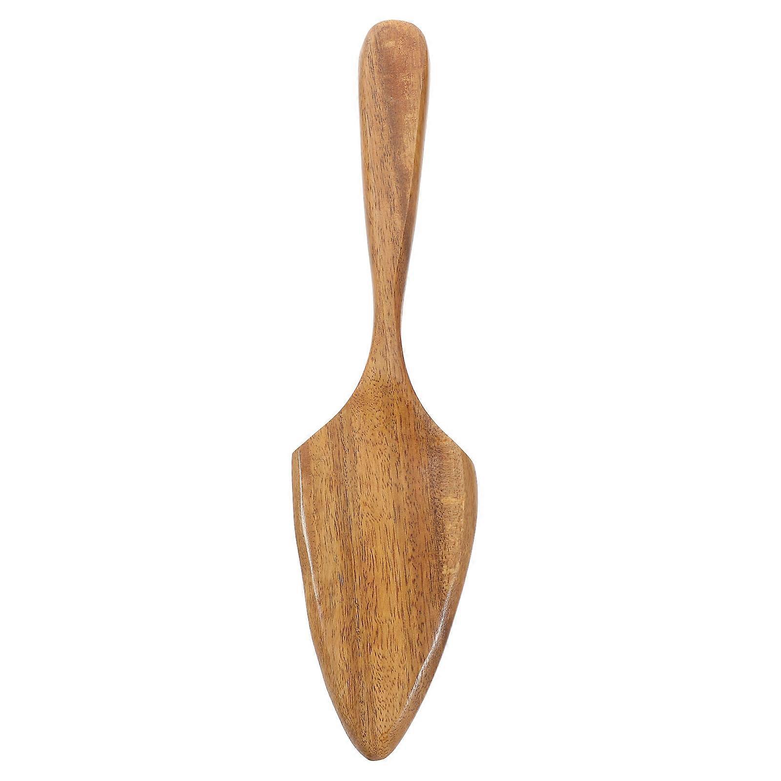 Cake Pie Server Delicate Cake Spatula Strong Wood Material Wedding Party Bakery Food Transfer Ergonomic Handle 1Pcs