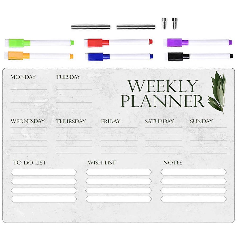 Compact Dry Erase Board Daily Planner Whiteboard Erasable Writing Boards Adults Suitable 1Set