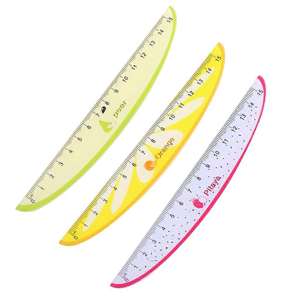 Creative Rulers For Children School Use Office Use Rectangle Shape 15cm 6Pcs