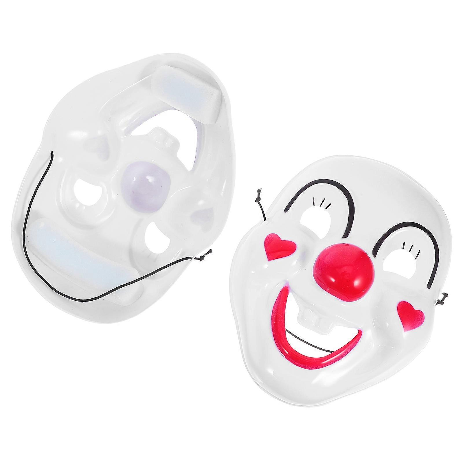 Party Masks Clown Mask Masquerade Accessory For Carnivals And Halloween 2Pcs