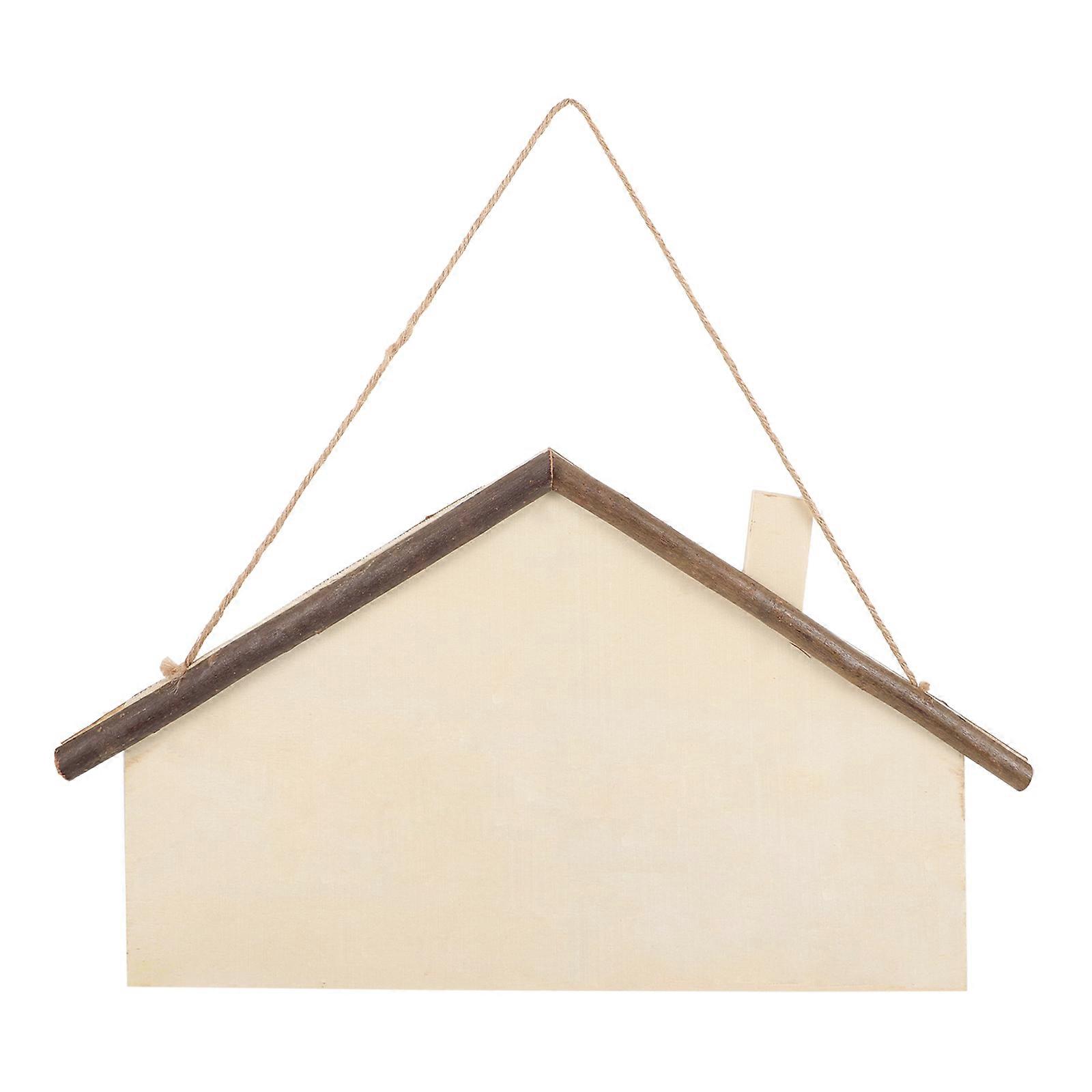 Unfinished Wood Plaque DIY Wooden Hanging Sign for Home Decor, Smooth Vintage Craft Wood with Lanyards for Personalization, Ideal for Christmas,