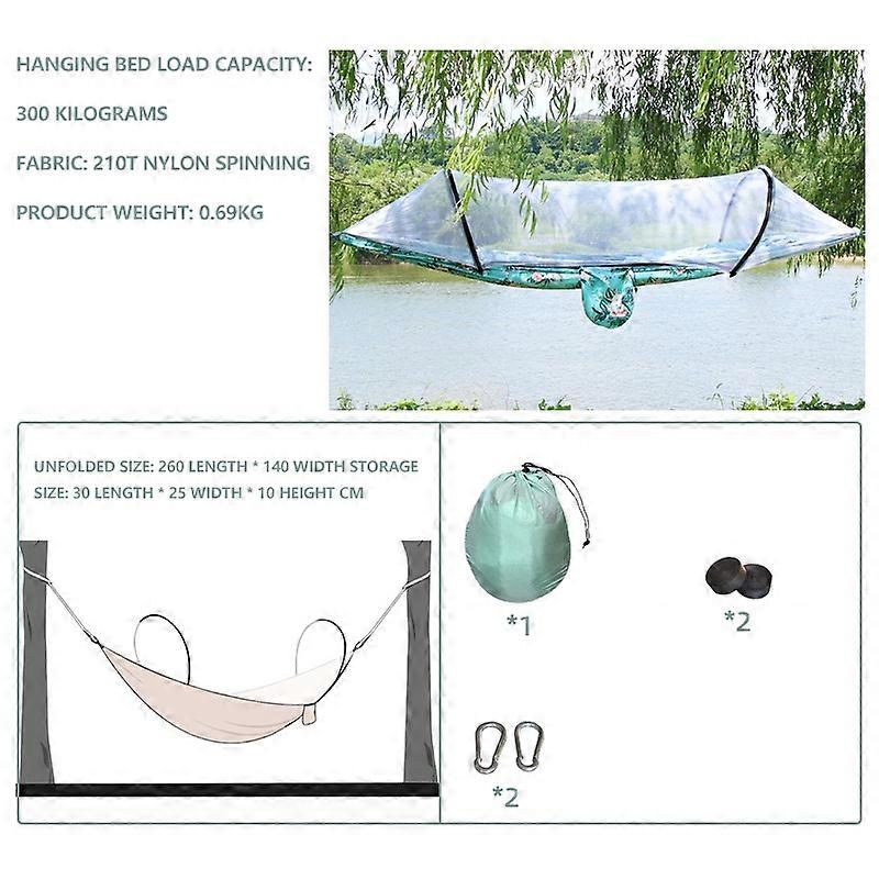 Camping Hammock Mosquito Net Hanging Bed for 2 People,Unfolded Size: 260x140cm