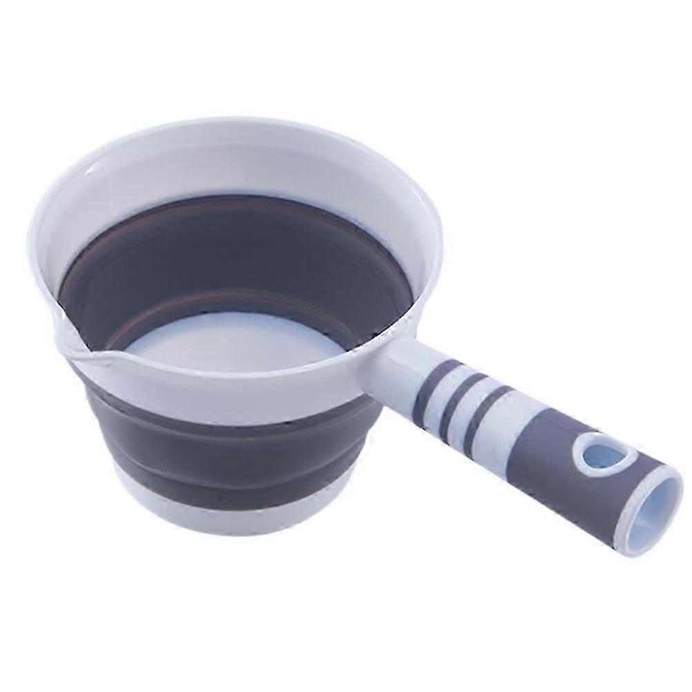 1pc Foldable Hanging Plastic Water Scoop 26.4X15.2CM Grey for Home Kitchen