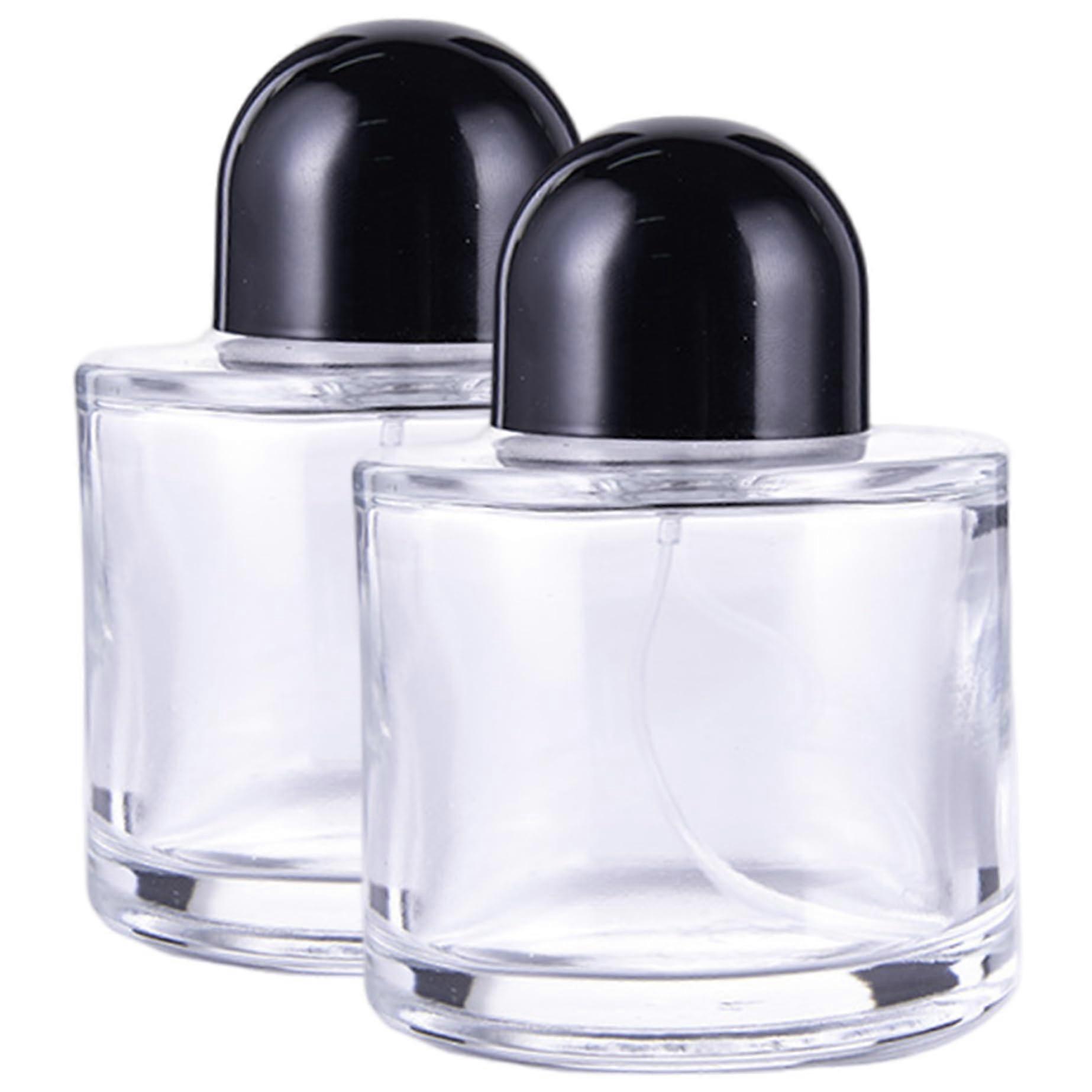 100ml Glass Refillable Perfume Bottles - 2 Pack with Spray Nozzle, Travel-Sized Essential Oil Containers