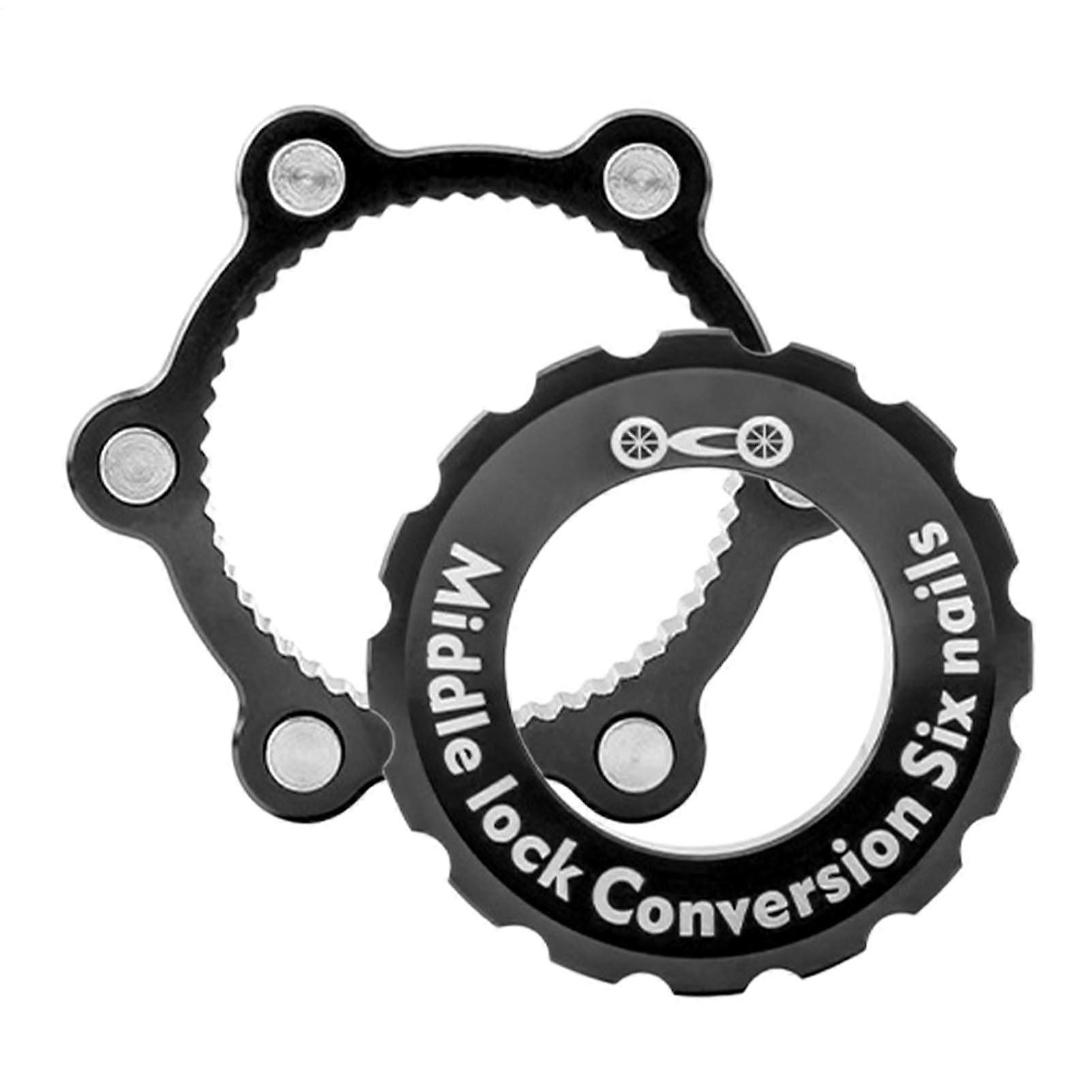 Centerlock Adapter for 6-Bolt Rotors | Disc Brake Center Lock Adapter for Bikes - Black ATV Motocross Compatibility