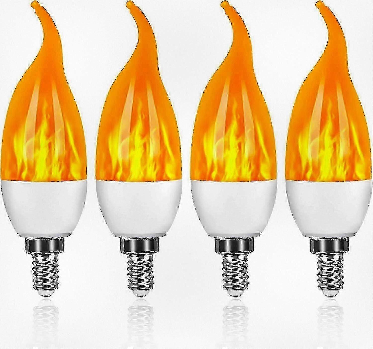 4-pack E14 Led Flame Effect Bulb, 3w, 3 Lighting Modes, Decorative Lighting (99 Chars)