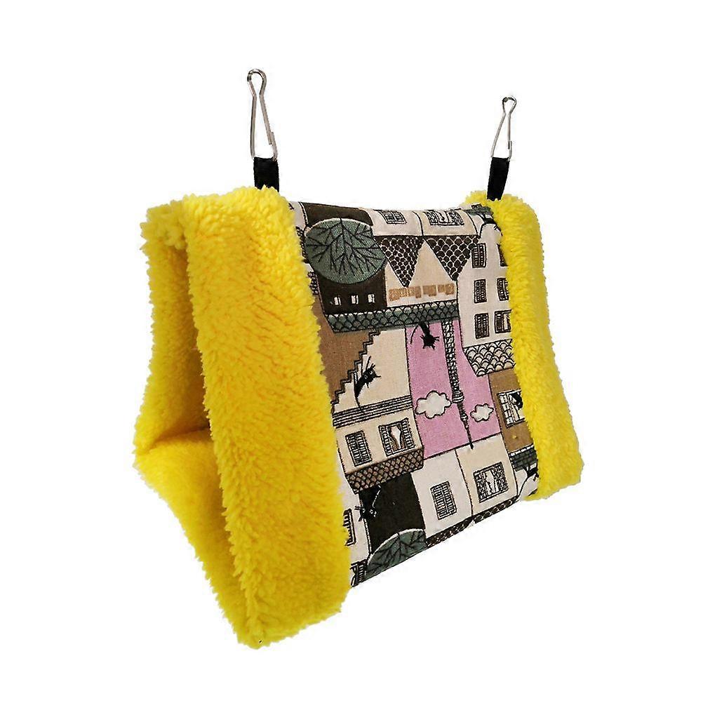 Thicken Parrot Hammock Beautiful Pattern Triangle Bird Nest Winter Warm Hanging Sleeping Bed (Small Size, No.5 Color)