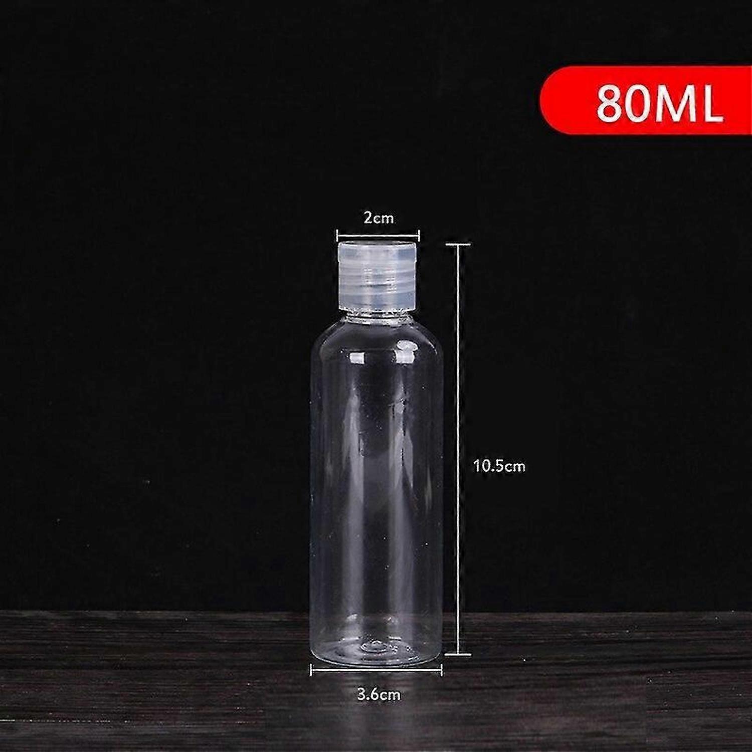 1pcs 5ml - 250ml Plastic PET Clear Flip Lid Lotion Bottles Refillable Empty Plastic