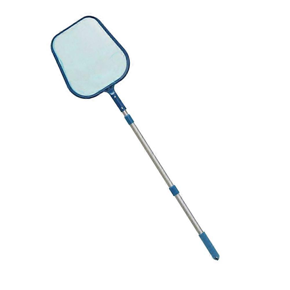 Swimming Pool Fine Mesh Net Thickened Encrypted Leaf Mesh Nets For Cleaning Swimming Pool With 120cm Stretch Rod Blue 1 Set