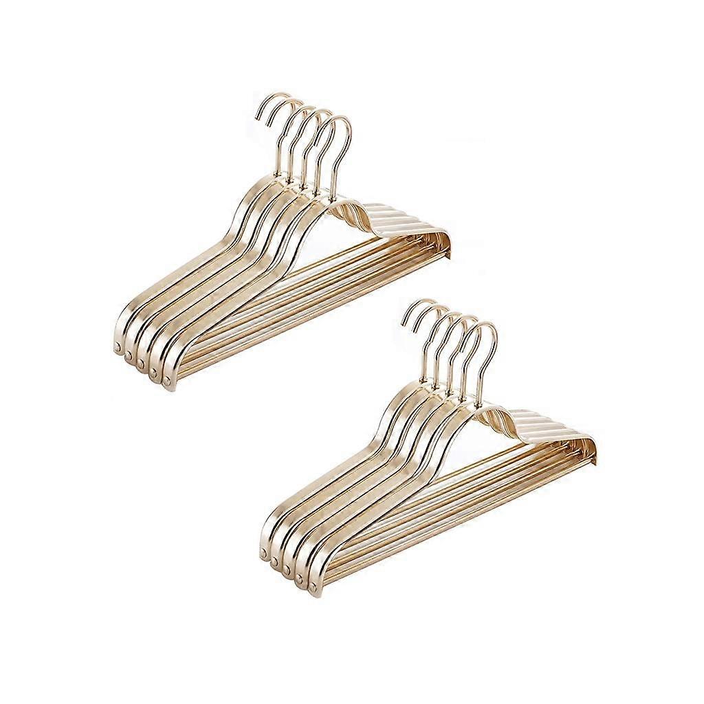 Aluminium Alloy Seamless Clothes Hanger, SpaceSaving Household Garment Rack with Widening Design (B) (A)