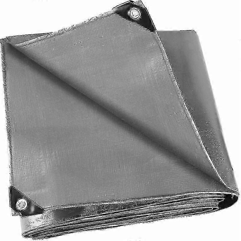 Weatherproof 2x2m Gray Polyethylene Waterproof Protective Tarpaulin