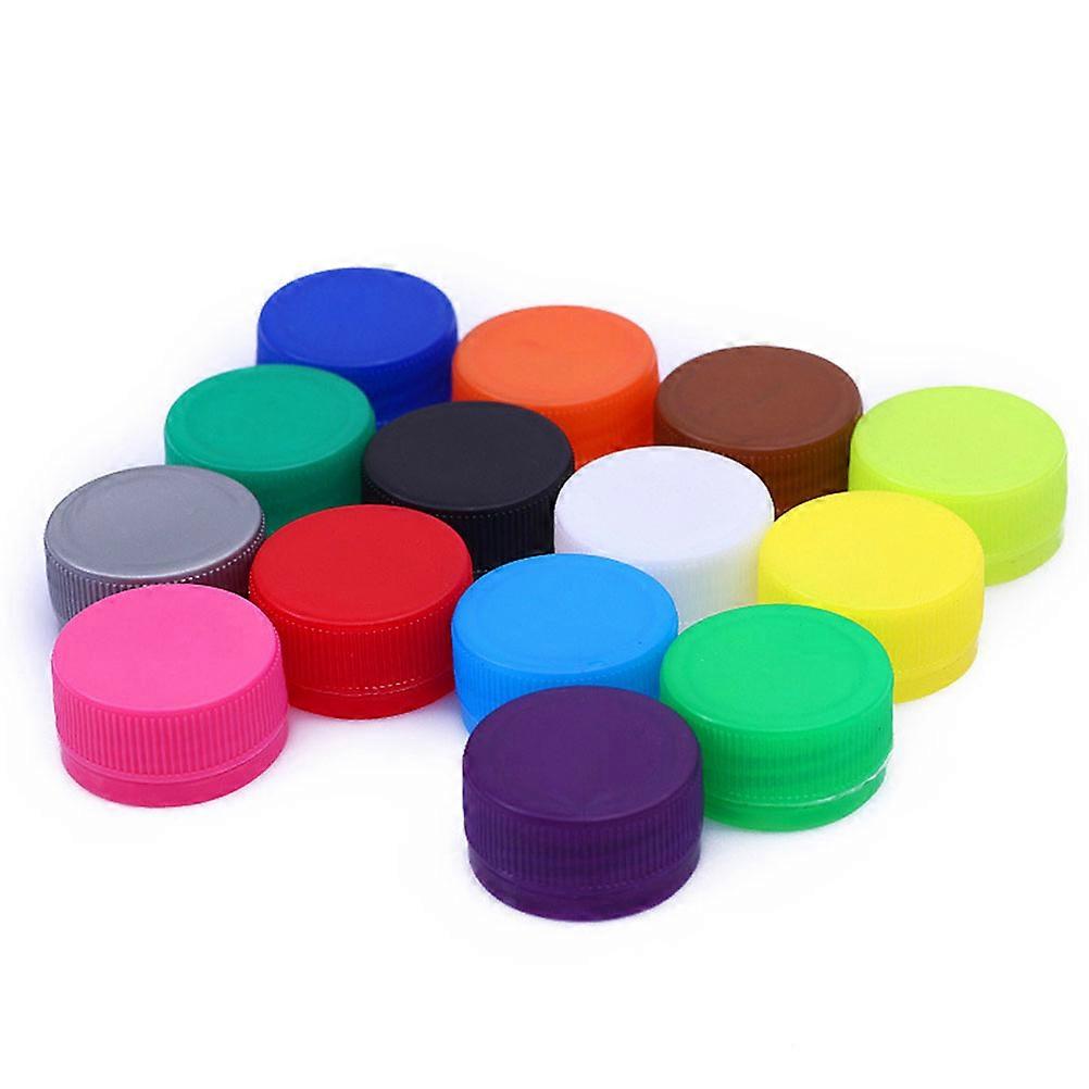 Caps For Water Bottle Diy Craft Color Recognition Kids Crafts Bottle Caps 100Pcs Assorted 14 Colors