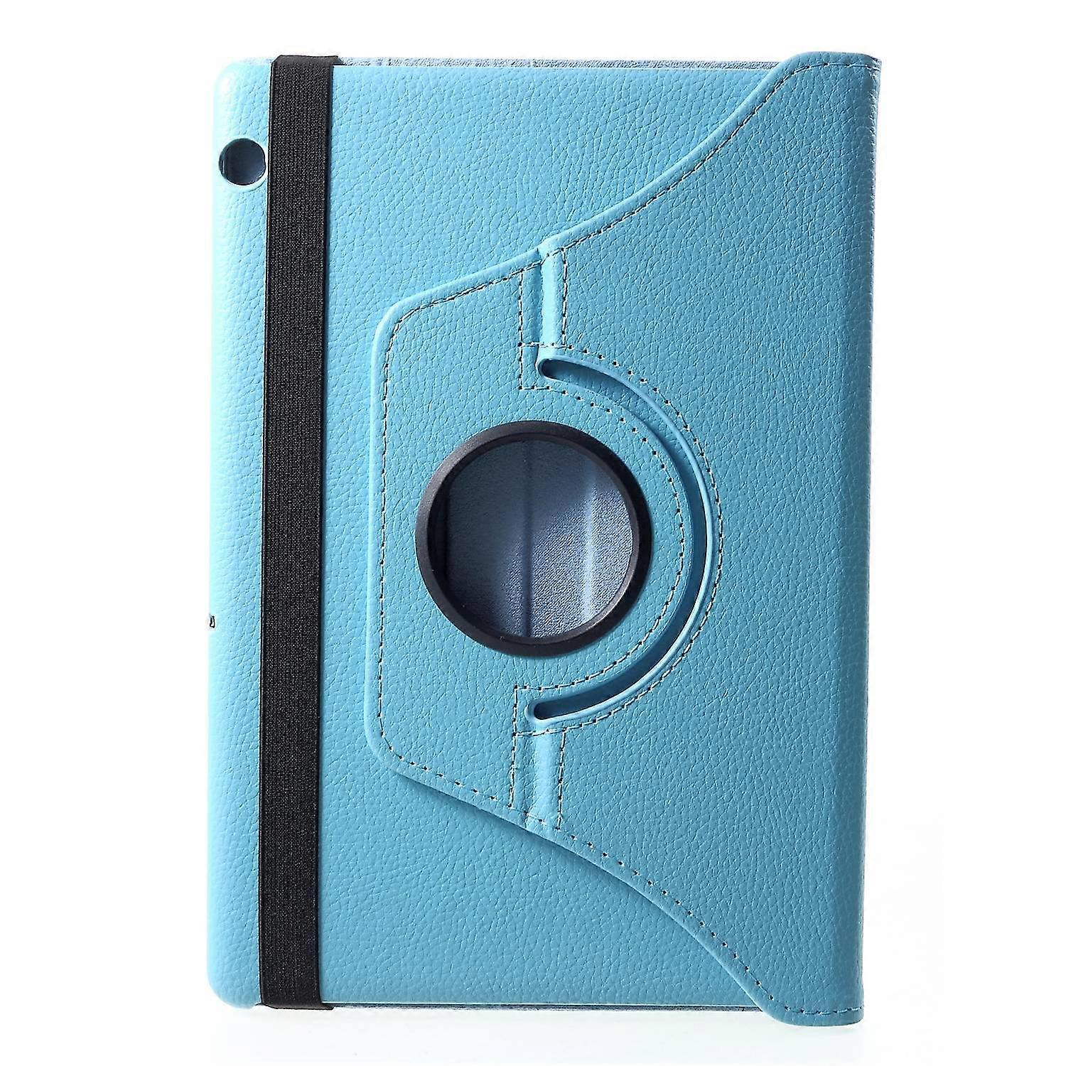 Litchi Skin Leather Shell Cover Case with 360-Degree Rotating Stand for Huawei Mediapad T5 10