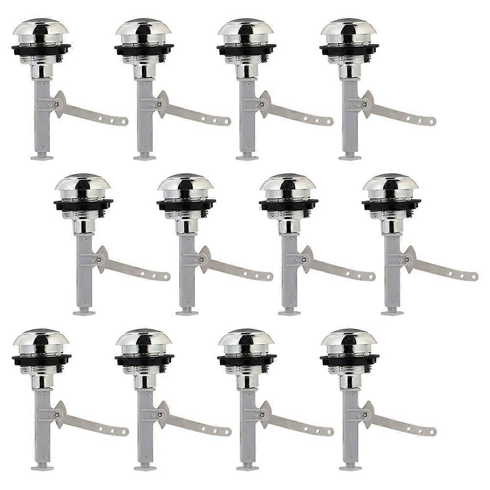 Single Toilet Button Push Button for Toilet Office Use 12Pcs ABS