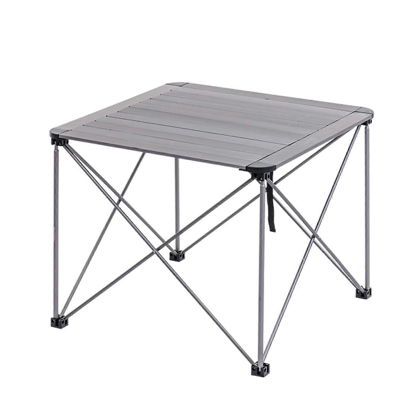 Portable folding picnic table, aluminum alloy table in gray M