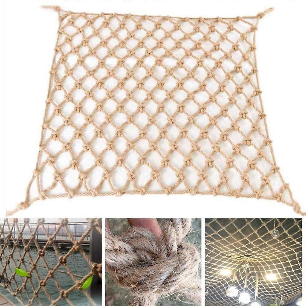 Jute Hemp Netting 0.5 x 8m - Durable Binding Twine for Gardening, Fitness, Background Decor & Wall Hangings