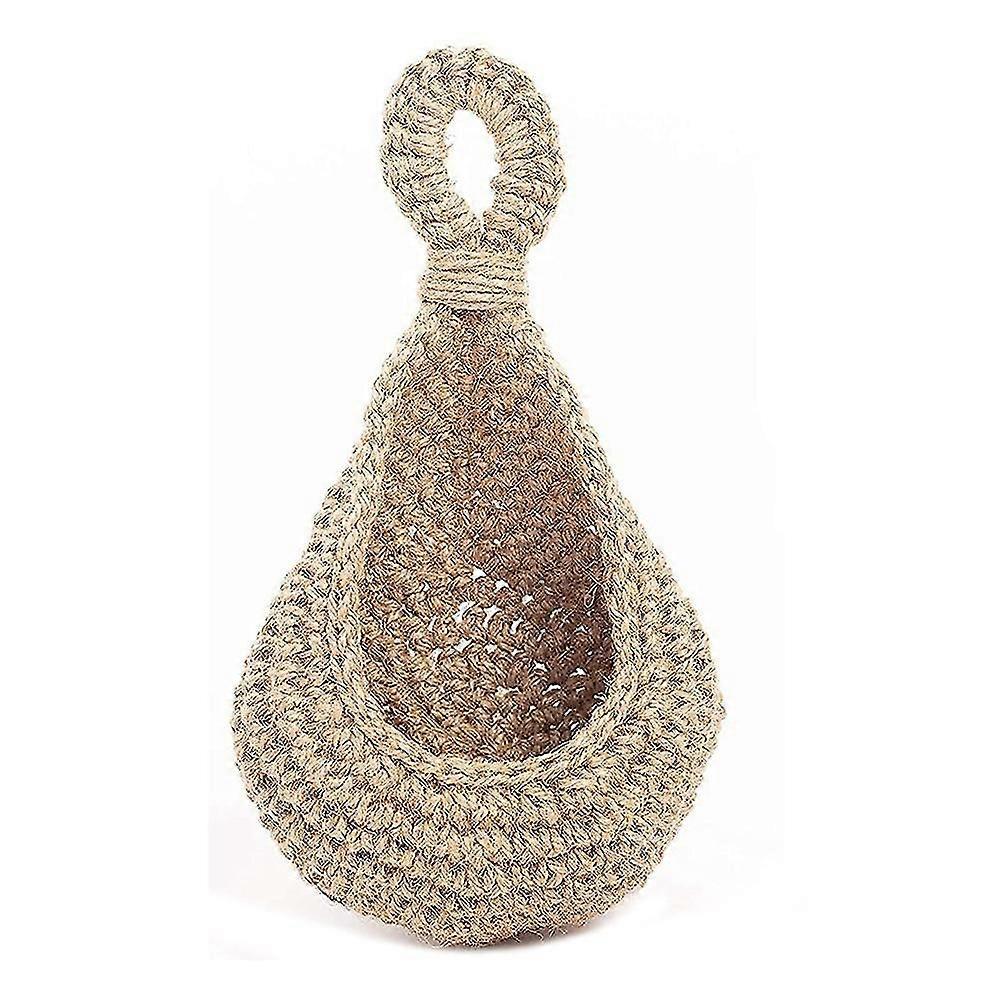 Hanging Wall Fruit Baskets,Cotton Rope Hanging Basket,Kitchen House,E